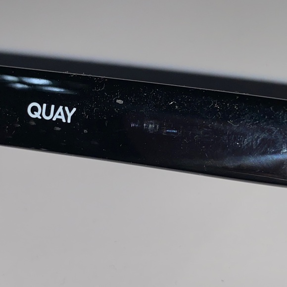 QUAY AFTER HOURS POLARIZED 125 Black sleek Sunglasses. GOOD CLEAN CONDITION - Picture 5 of 8